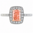 Ring Engagement Halo 1ct Pink Radiant Lab Grown Diamond .75ctw Near Colorless Lab Grown Diamonds 14ktt 1.6mm Sz7 3.01g 126070020