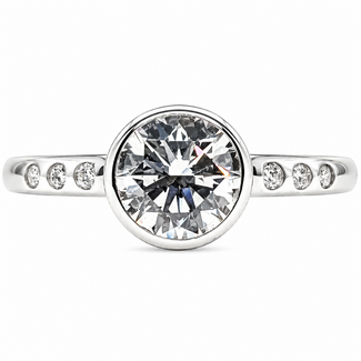 Ring Engagement 1.25ctw Round Brilliant Cut Lab Grown Diamonds 14kw 2mm Sz7 2.24g 126070010
