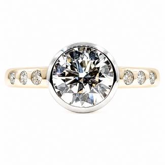 Ring Engagement 1.25ctw Round Brilliant Cut Lab Grown Diamonds 14ky 2mm Sz7 2.17g 126070016