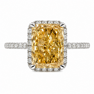 Ring Engagement Halo 2ct Radiant Lab Grown Diamond .25ctw Near Colorless Lab Grown Diamonds 14kw 1.35mm Sz7 2.86g 126070013