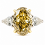 Ring Engagement 3-Stone 2ct Oval Lab Grown Diamond .50ctw Lab Grown Diamonds 14ktt 2.2mm Sz7 4.27g 126070006
