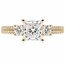 Ring Engagement 3-Stone 1.25ctw Princess Cut Lab Grown Diamond 14ky 2.2mm Sz7 3.19g 126070002