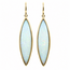 Earrings Frech Hook 11.35ctw White Opal 14ky 1.9x.4" 9.01g 126070066