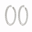 Earrings Hoop 2ctw Round Lab Grown Diamonds 14kw 1.1" 6.63g 126070070