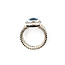 Ring David Yurman Albion Collection Cable .16ctw Round Diamonds 7x7mm Blue Topaz 925 7x7mm Sz5 6.03g 126070084