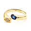 Ring Bypass Open Design .08ctw Round Diamonds .07ct Blue Sapphire 18ky 5mm Sz7 6.34g 126070042