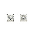 Earrings Stud 1.2ctw Princess Cut Lab Grown Diamonds 14kw 4.6mm 1.26g 126070065
