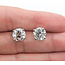 Earrings Stud 4ctw Round Lab Grown Diamond 14kw 10mm 2.6g 126070077