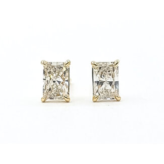 Earrings Stud .50ctw Radiant Lab Grown Diamond 18ky 5x3mm .66g 126070079