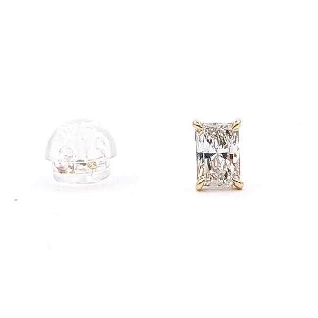 Earrings Stud .50ctw Radiant Lab Grown Diamond 18ky 5x3mm .66g 126070079