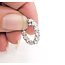 Earrings Hoop Huggie Inside/outside 1.8ctw Round Lab Grown Diamond 18kw 17x3mm 5.14g 126070080