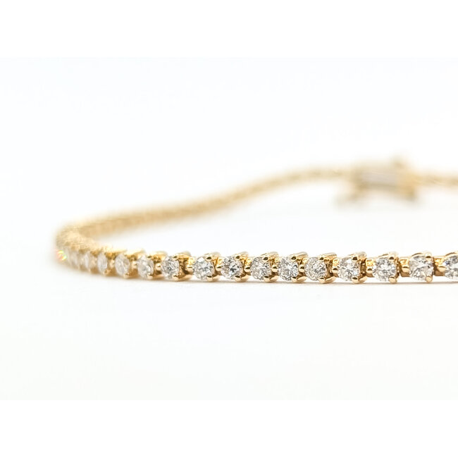 Bracelet Tennis 1.5ctw Round Diamond 14ky 5.25g 126070082