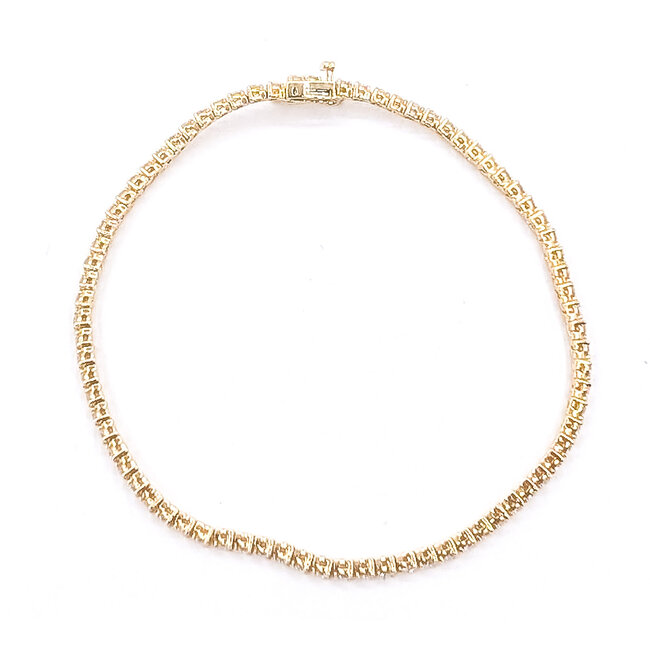 Bracelet Tennis 1.5ctw Round Diamond 14ky 5.25g 126070082