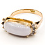 Ring East/West .15ctw Round Diamonds 2ct Lavander Jade 18ky 7.8mm Sz6.25 3g 126060038
