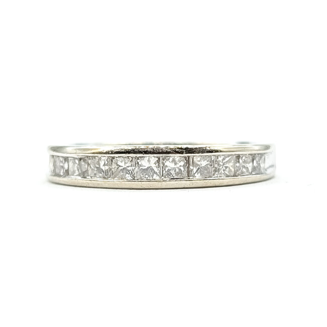 Ring Bridal .58ctw Princess Diamonds 10kw 3.6mm Sz7 2.51g 126060034