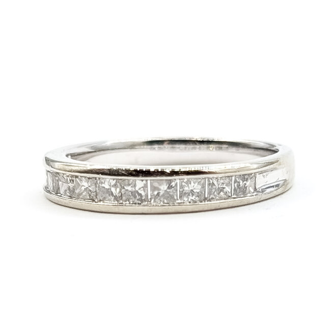 Ring Bridal .58ctw Princess Diamonds 10kw 3.6mm Sz7 2.51g 126060034