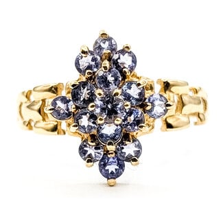 Ring Waterfall 1.00ctw Violet Tanzanite 10ky 3.5mm Sz9.75 3.14g 126070086