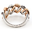 Ring Cuban Link 1.25ctw Round & Baguette Diamonds 14ktt 13.5mm Sz10 10.2g 126070091