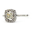Ring Engagement Open Halo .58ct Radiant Slightly Yellow Diamond .17ctw Near Colorless Diamonds 14kw 1.5mm Sz6.5 2.21g 126060055
