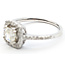 Ring Engagement Open Halo .58ct Radiant Slightly Yellow Diamond .17ctw Near Colorless Diamonds 14kw 1.5mm Sz6.5 2.21g 126060055