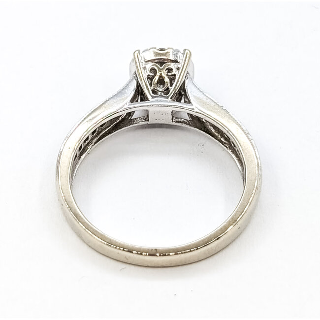Ring Promise Milgrain .33ctw Round Diamonds 10kw 3.6mm Sz7 3.66g 126060033