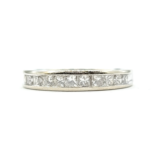 Ring Bridal .58ctw Princess Diamonds 10kw 3.6mm Sz7 2.51g 126060034