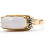 Ring East/West .15ctw Round Diamonds 2ct Lavander Jade 18ky 7.8mm Sz6.25 3g 126060038