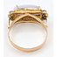 Ring East/West .15ctw Round Diamonds 2ct Lavander Jade 18ky 7.8mm Sz6.25 3g 126060038