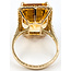 Ring Rectangular Halo Effy .38ctw Round & Baguette Diamonds 10ct Golden Citrine 14ky 1.85mm Sz7 5.75g 126060045