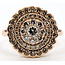 Ring Double Halo .75ctw Round Diamonds 14kr 15mm Sz5.5 4.65g 126060046