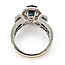 Ring Halo .33ctw Round Diamonds 2.5ctw Midnight Blue Sapphire 14kw 5.5mm Sz5.25 5.08g 126060047