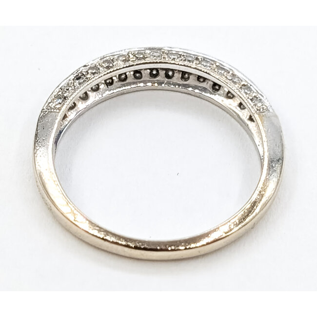 Ring Bridal Milgrain .46ctw Round Diamonds 18kw 3.65mm Sz6.5 2.56g 126060051