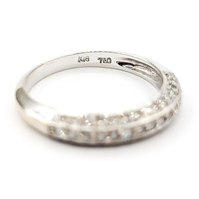 Ring Bridal Milgrain .46ctw Round Diamonds 18kw 3.65mm Sz6.5 2.56g 126060051