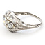 Ring Scroll Milgrain .58ctw Old Euro Diamonds Plat 10mm Sz6 3.07g 126060052