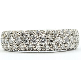 Ring Bridal Pave 1.00ctw Round Diamonds 14kw 5mm Sz6.75 5.38g 126060053