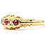 Ring 5-Stone .04ctw Round Diamonds .10ctw Red Ruby 18ky 6mm Sz6.5 2.13g 126060054