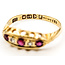 Ring 5-Stone .04ctw Round Diamonds .10ctw Red Ruby 18ky 6mm Sz6.5 2.13g 126060054
