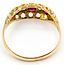 Ring 5-Stone .04ctw Round Diamonds .10ctw Red Ruby 18ky 6mm Sz6.5 2.13g 126060054