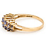 Ring 2-Row 1.25ctw Violet Tanzanite 10ky 2.2mm Sz9.5 3.18g 126070085
