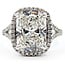 Ring Engagement Halo 7ct Elongated Cushion Lab Grown Diamond .50ctw Lab Grown Diamonds 14kw 1.9mm Sz7 6.37g 126070103