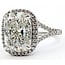 Ring Engagement Halo 7ct Elongated Cushion Lab Grown Diamond .50ctw Lab Grown Diamonds 14kw 1.9mm Sz7 6.37g 126070103