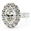 Ring Engagement Halo 5ct Oval Lab Grown Diamond 3.75ctw Lab Grown Diamonds 14kw 4.2mm Sz6.75 13.19g 126070104