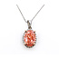 Pendant Halo 2.80ct Oval Vivid Fancy Pink Lab Grown Diamond .20ctw Lab Grown Diamonds 14kw 10.11mm 18" 2.66g 126070100