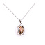 Pendant Halo 2.80ct Oval Vivid Fancy Pink Lab Grown Diamond .20ctw Lab Grown Diamonds 14kw 10.11mm 18" 2.66g 126070100