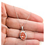 Pendant Halo 2.80ct Oval Vivid Fancy Pink Lab Grown Diamond .20ctw Lab Grown Diamonds 14kw 10.11mm 18" 2.66g 126070100