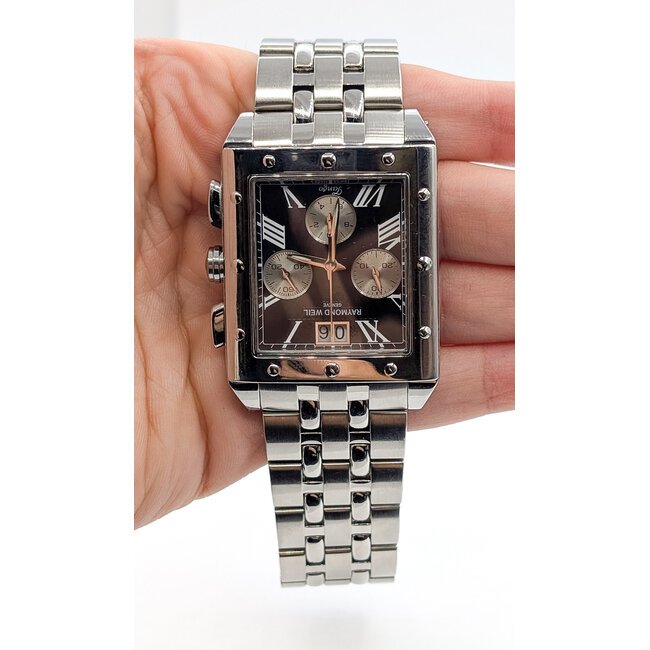 Watch Raymond Weil Tango 4881 36x34mm Stainless Steel 8" Box & Manual 125126006