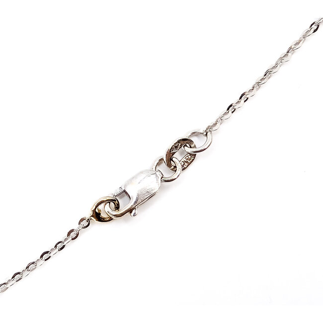 Necklace Station .33ctw Round Diamonds 14kw 2.5mm 16" 2.55g 126060050