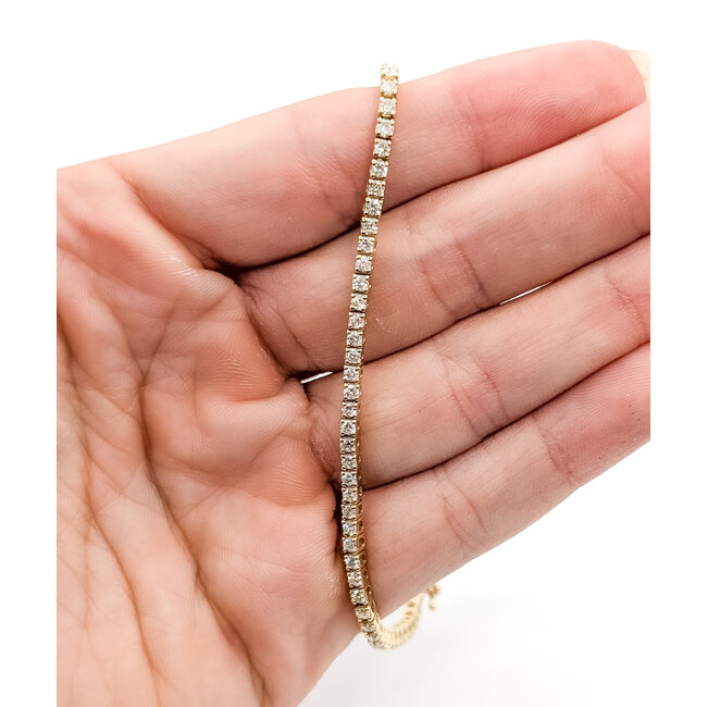 Bracelet Tennis 2ctw Round Diamonds 14ky 2.1mm 6.75" 8.12g 126070089