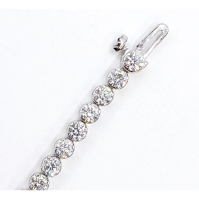 Bracelet Tennis 5ctw Round Lab Grown Diamonds 14kw 3.4mm 6.75" 10.37g 126070097