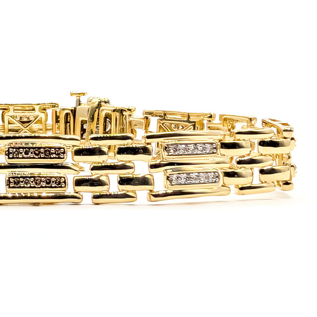Bracelet Tennis 1ctw Round Diamonds 10ky 9.5mm 8.5" 16.45g 126070090